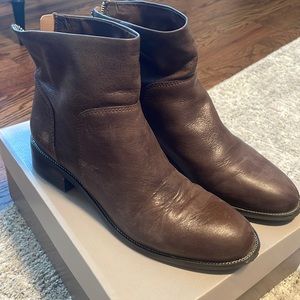 Franco Sarto Leather Brown Leather Booties